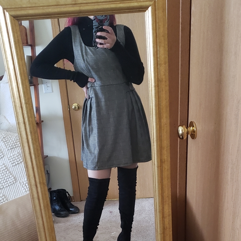 SOLD Plaid pinafore dress Fall Necessity!! 🍁🍁🍁